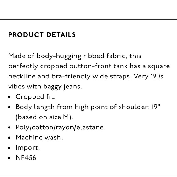 NWT Madewell Ribbed Button Front Crop Tank Olive Green - Picture 8 of 9